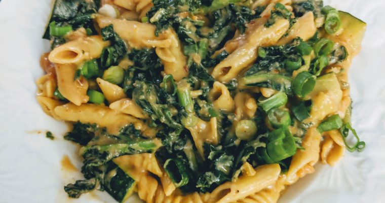 Cashew Butter Noodles and Vegetables