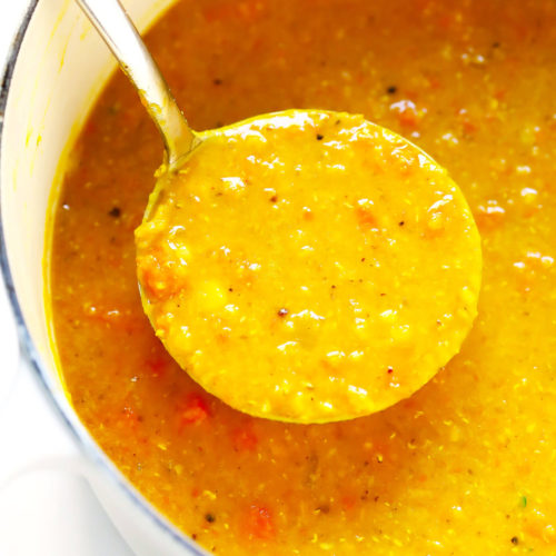 Slow Cooker Curried Lentil Soup - Gimme Some Oven